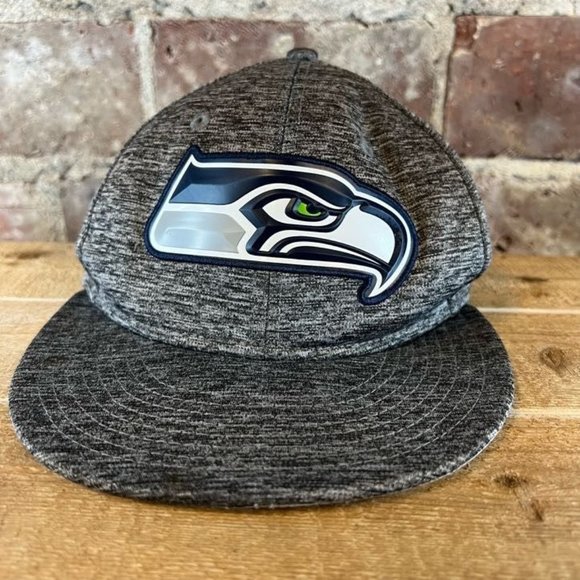Seattle Seahawks Gray New Era 9FIFTY Snapback Hat/Hat One Size - Picture 1 of 6